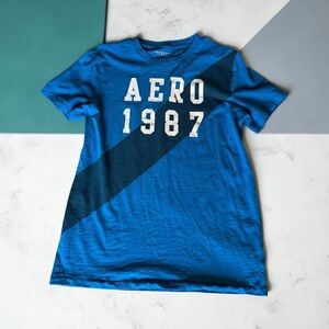 Aeropostale Blue AERO 1987 Kids Tee size L
